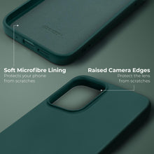 Ladda upp bild till gallerivisning, Moozy Lifestyle. Silicone Case for Xiaomi 11T and 11T Pro, Dark Green - Liquid Silicone Lightweight Cover with Matte Finish and Soft Microfiber Lining, Premium Silicone Case