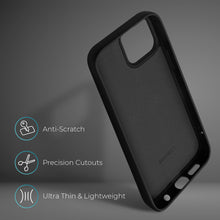 Load image into Gallery viewer, Moozy Lifestyle. Silicone Case for Samsung A22 5G, Black - Liquid Silicone Lightweight Cover with Matte Finish and Soft Microfiber Lining, Premium Silicone Case