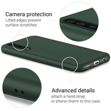 Load image into Gallery viewer, Moozy Minimalist Series Silicone Case for Samsung A50, Midnight Green - Matte Finish Slim Soft TPU Cover