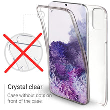 Carica l'immagine nel visualizzatore di Gallery, Moozy 360 Degree Case for Samsung S20 - Transparent Full body Slim Cover - Hard PC Back and Soft TPU Silicone Front