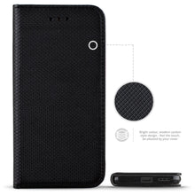 Load image into Gallery viewer, Moozy Case Flip Cover for Xiaomi Redmi Note 10 Pro and Redmi Note 10 Pro Max, Black - Smart Magnetic Flip Case Flip Folio Wallet Case