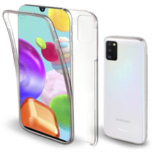 Carica l'immagine nel visualizzatore di Gallery, Moozy 360 Degree Case for Samsung A41 - Transparent Full body Slim Cover - Hard PC Back and Soft TPU Silicone Front