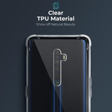 Ladda upp bild till gallerivisning, Moozy Shock Proof Silicone Case for Oppo Reno 2 - Transparent Crystal Clear Phone Case Soft TPU Cover