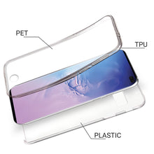 Carica l'immagine nel visualizzatore di Gallery, Moozy 360 Degree Case for Samsung S10 Plus - Transparent Full body Slim Cover - Hard PC Back and Soft TPU Silicone Front