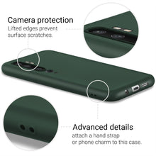 Ladda upp bild till gallerivisning, Moozy Minimalist Series Silicone Case for Xiaomi Mi Note 10, Xiaomi Mi Note 10 Pro, Midnight Green - Matte Finish Slim Soft TPU Cover