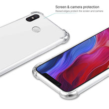 Ladda upp bild till gallerivisning, Moozy Shock Proof Silicone Case for Xiaomi Mi 8 - Transparent Crystal Clear Phone Case Soft TPU Cover