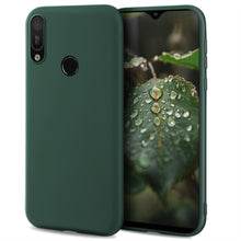 Ladda upp bild till gallerivisning, Moozy Lifestyle. Designed for Huawei Y6 2019 Case, Dark Green - Liquid Silicone Cover with Matte Finish and Soft Microfiber Lining