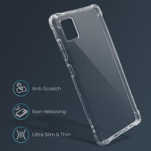 Ladda upp bild till gallerivisning, Moozy Shock Proof Silicone Case for Samsung A41 - Transparent Crystal Clear Phone Case Soft TPU Cover