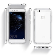 Charger l'image dans la galerie, Moozy Shock Proof Silicone Case for Huawei P10 Lite - Transparent Crystal Clear Phone Case Soft TPU Cover