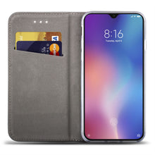 Lade das Bild in den Galerie-Viewer, Moozy Case Flip Cover for Xiaomi Mi 9 SE, Dark Blue - Smart Magnetic Flip Case with Card Holder and Stand