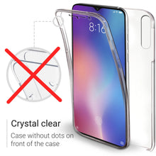 Carica l'immagine nel visualizzatore di Gallery, Moozy 360 Degree Case for Xiaomi Mi 9 - Transparent Full body Slim Cover - Hard PC Back and Soft TPU Silicone Front