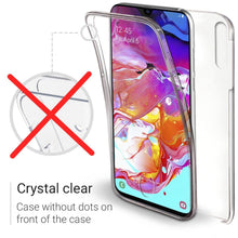 Carica l'immagine nel visualizzatore di Gallery, Moozy 360 Degree Case for Samsung A70 - Transparent Full body Slim Cover - Hard PC Back and Soft TPU Silicone Front