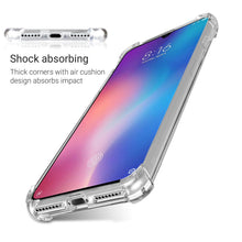 Lade das Bild in den Galerie-Viewer, Moozy Shock Proof Silicone Case for Xiaomi Mi 9 - Transparent Crystal Clear Phone Case Soft TPU Cover