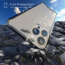 Ladda upp bild till gallerivisning, Moozy Xframe Shockproof Case for iPhone 13 Pro - Black Rim Transparent Case, Double Colour Clear Hybrid Cover with Shock Absorbing TPU Rim