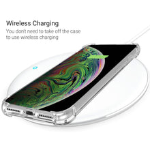 Lade das Bild in den Galerie-Viewer, Moozy Shock Proof Silicone Case for iPhone X, iPhone XS - Transparent Crystal Clear Phone Case Soft TPU Cover