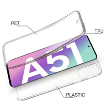 Carica l'immagine nel visualizzatore di Gallery, Moozy 360 Degree Case for Samsung A51 - Transparent Full body Slim Cover - Hard PC Back and Soft TPU Silicone Front