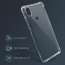 Ladda upp bild till gallerivisning, Moozy Shock Proof Silicone Case for Xiaomi Redmi S2 - Transparent Crystal Clear Phone Case Soft TPU Cover