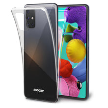Carica l'immagine nel visualizzatore di Gallery, Moozy 360 Degree Case for Samsung A51 - Full body Front and Back Slim Clear Transparent TPU Silicone Gel Cover
