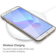 Lade das Bild in den Galerie-Viewer, Moozy 360 Degree Case for Huawei Y6 2018 - Transparent Full body Slim Cover - Hard PC Back and Soft TPU Silicone Front