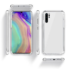 Ladda upp bild till gallerivisning, Moozy Shock Proof Silicone Case for Huawei P30 Pro - Transparent Crystal Clear Phone Case Soft TPU Cover