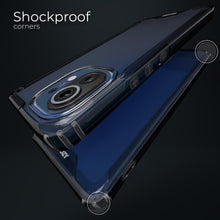 Load image into Gallery viewer, Moozy Xframe Shockproof Case for Xiaomi Mi 11 - Black Rim Transparent Case, Double Colour Clear Hybrid Cover with Shock Absorbing TPU Rim