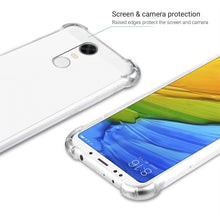 Ladda upp bild till gallerivisning, Moozy Shock Proof Silicone Case for Xiaomi Redmi 5 - Transparent Crystal Clear Phone Case Soft TPU Cover