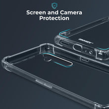 Ladda upp bild till gallerivisning, Moozy Shock Proof Silicone Case for Realme 6 Pro - Transparent Crystal Clear Phone Case Soft TPU Cover