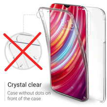 Ladda upp bild till gallerivisning, Moozy 360 Degree Case for Xiaomi Redmi Note 8 Pro - Transparent Full body Slim Cover - Hard PC Back and Soft TPU Silicone Front