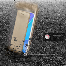 Ladda upp bild till gallerivisning, Moozy Case Flip Cover for Oppo A72, Oppo A52 and Oppo A92, Gold - Smart Magnetic Flip Case with Card Holder and Stand