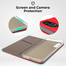 Charger l'image dans la galerie, Moozy Case Flip Cover for Xiaomi Redmi Note 11 Pro 5G/4G, Red - Smart Magnetic Flip Case Flip Folio Wallet Case with Card Holder and Stand, Credit Card Slots, Kickstand Function