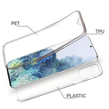 Carica l'immagine nel visualizzatore di Gallery, Moozy 360 Degree Case for Samsung S20 Plus - Transparent Full body Slim Cover - Hard PC Back and Soft TPU Silicone Front