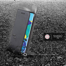 Ladda upp bild till gallerivisning, Moozy Case Flip Cover for Huawei P30, Black - Smart Magnetic Flip Case with Card Holder and Stand