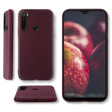 Load image into Gallery viewer, Moozy Minimalist Series Silicone Case for Xiaomi Redmi Note 8, Wine Red - Matte Finish Slim Soft TPU Cover