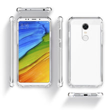 Ladda upp bild till gallerivisning, Moozy Shock Proof Silicone Case for Xiaomi Redmi 5 - Transparent Crystal Clear Phone Case Soft TPU Cover