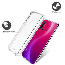 Ladda upp bild till gallerivisning, Moozy Shock Proof Silicone Case for Huawei P20 Lite 2019 - Transparent Crystal Clear Phone Case Soft TPU Cover
