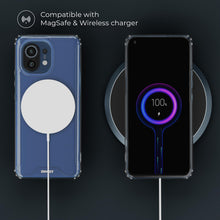 Load image into Gallery viewer, Moozy Xframe Shockproof Case for Xiaomi Mi 11 - Transparent Rim Case, Double Colour Clear Hybrid Cover with Shock Absorbing TPU Rim