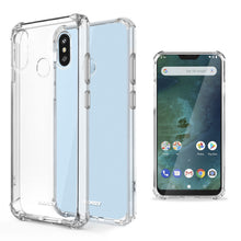 Carica l'immagine nel visualizzatore di Gallery, Moozy Shock Proof Silicone Case for Xiaomi Mi A2 Lite, Redmi 6 Pro - Transparent Crystal Clear Phone Case Soft TPU Cover