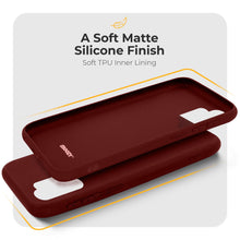 Charger l'image dans la galerie, Moozy Minimalist Series Silicone Case for Samsung A32 5G, Wine Red - Matte Finish Lightweight Mobile Phone Case Slim Soft Protective TPU Cover with Matte Surface