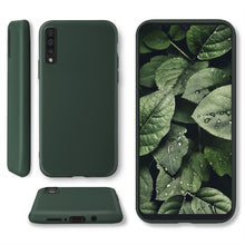 Load image into Gallery viewer, Moozy Minimalist Series Silicone Case for Samsung A50, Midnight Green - Matte Finish Slim Soft TPU Cover