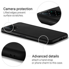 Ladda upp bild till gallerivisning, Moozy Lifestyle. Designed for Huawei P40 Lite Case, Black - Liquid Silicone Cover with Matte Finish and Soft Microfiber Lining