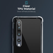 Załaduj obraz do przeglądarki galerii, Moozy Shock Proof Silicone Case for Xiaomi Mi 10 and Xiaomi Mi 10 Pro - Transparent Crystal Clear Phone Case Soft TPU Cover