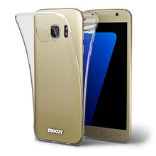 Ladda upp bild till gallerivisning, Moozy 360 Degree Case for Samsung S7 - Full body Front and Back Slim Clear Transparent TPU Silicone Gel Cover