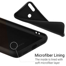 Ladda upp bild till gallerivisning, Moozy Lifestyle. Designed for Huawei Y6 2019 Case, Black - Liquid Silicone Cover with Matte Finish and Soft Microfiber Lining