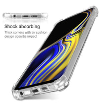 Ladda upp bild till gallerivisning, Moozy Shock Proof Silicone Case for Samsung Note 9 - Transparent Crystal Clear Phone Case Soft TPU Cover