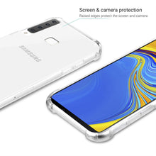 Load image into Gallery viewer, Moozy Shock Proof Silicone Case for Samsung A9 2018, A9 Star Pro, Galaxy A9s - Transparent Crystal Clear Phone Case Soft TPU Cover