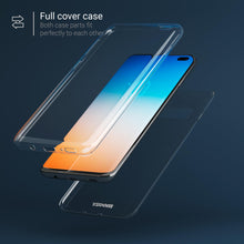 Carica l'immagine nel visualizzatore di Gallery, Moozy 360 Degree Case for Samsung S10 Plus - Full body Front and Back Slim Clear Transparent TPU Silicone Gel Cover