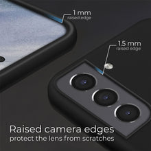 Load image into Gallery viewer, Moozy Lifestyle. Designed for Samsung S21 5G, Samsung S21 Case, Black - Liquid Silicone Cover with Matte Finish and Soft Microfiber Lining