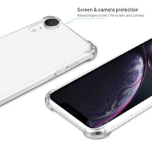 Cargar imagen en el visor de la galería, Moozy Shock Proof Silicone Case for iPhone XR - Transparent Crystal Clear Phone Case Soft TPU Cover