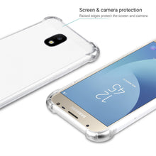 Charger l'image dans la galerie, Moozy Shock Proof Silicone Case for Samsung J3 2017 - Transparent Crystal Clear Phone Case Soft TPU Cover