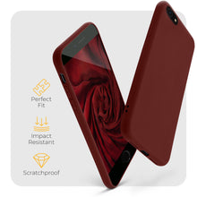 Afbeelding in Gallery-weergave laden, Moozy Minimalist Series Silicone Case for iPhone SE 2020, iPhone 8 and iPhone 7, Wine Red - Matte Finish Slim Soft TPU Cover